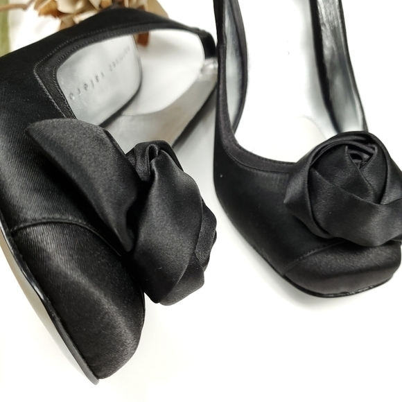 Martinez Valero Blk ButtonBow BabyDoll Slingback 9 - Picture 8 of 15